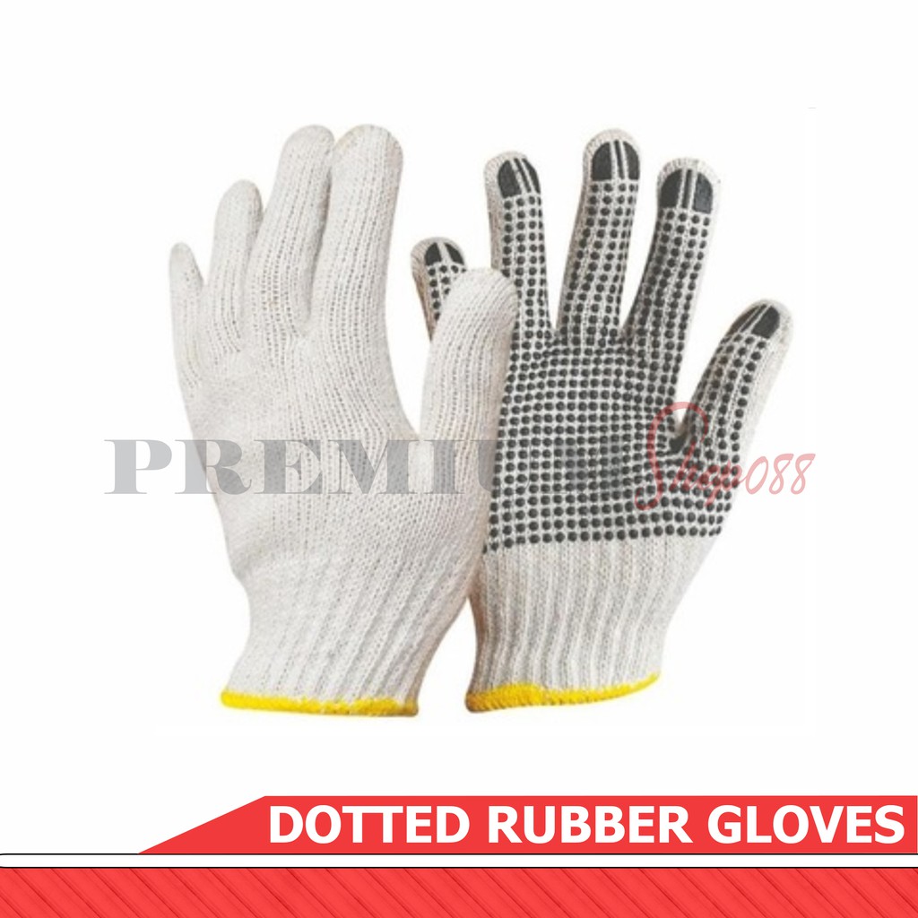 cotton dotted gloves