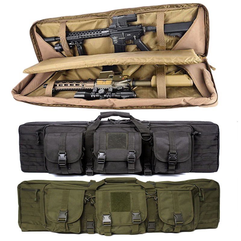 Military 36 inch Double Rifle Gun Bag Carbine Backpack for M4 AK47
