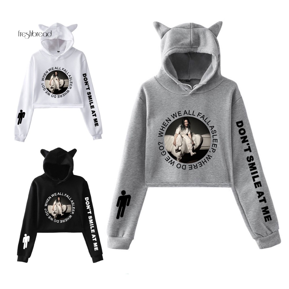 billie eilish cat ear hoodie