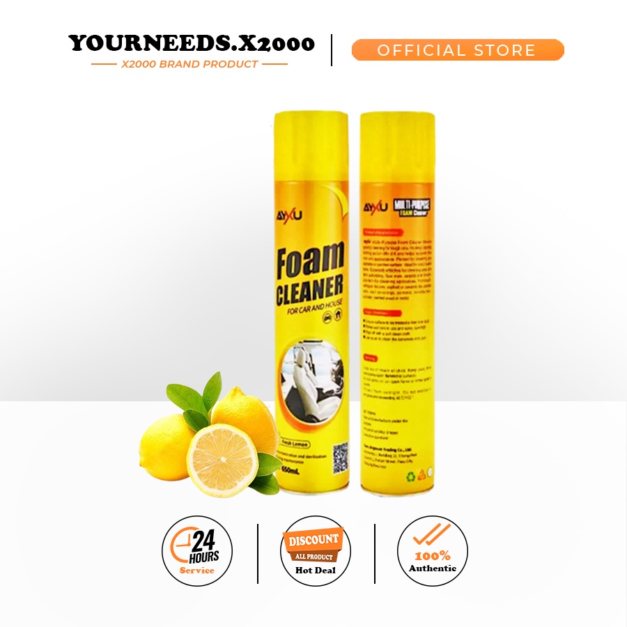 AYXU MultiPurpose Foam Cleaner Spray Quickly Clean Car Shoes Carpet