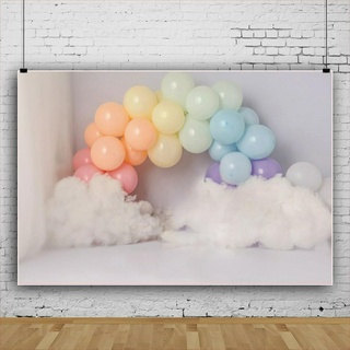 Kids Birthday Party Background, First Birthday Cake, Pink, Balloons Background, Boy Portrait, Toys, Decorations, Floral, Photostudio #7