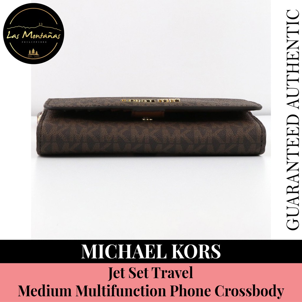 MICHAEL KORS Jet Set Travel Medium Multifunction Phone Crossbody | Shopee  Philippines