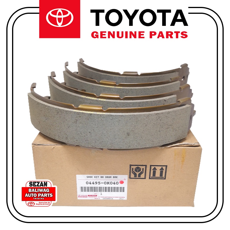 ORIGINAL TOYOTA BRAKE SHOE KIT INNOVA HILUX 2005-2015 04495-0K040 ...