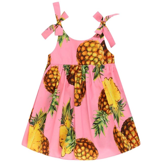 Dolce & Gabbana D&G Kids Pink Pineapple Dress 5-6T | Shopee Philippines