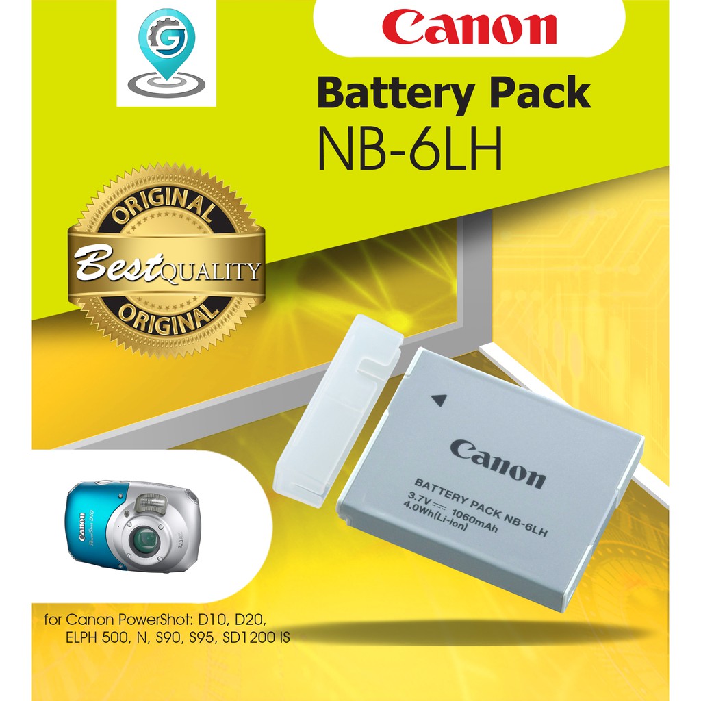 Original Canon NB6L/NB6LH LithiumIon Battery Pack (3.7V, 1000/1