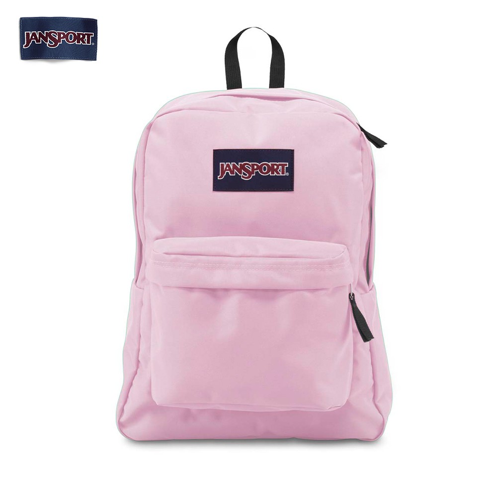 bright pink jansport backpack