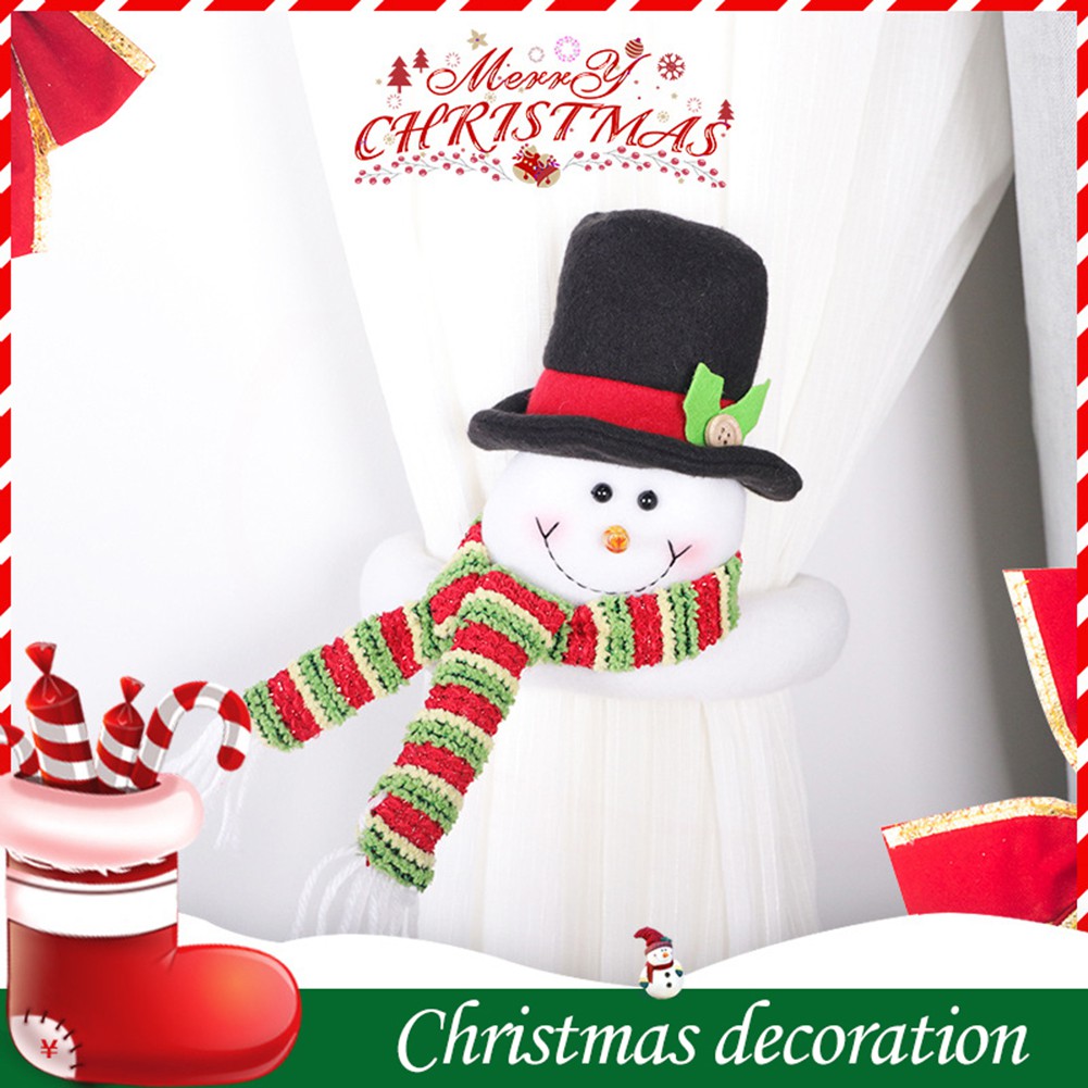 Lovely Santa Clause Snowman Curtain Buckle Christmas Decoration for Home  New Year Party Decor Cloth Toys Table Decorati | Shopee Philippines