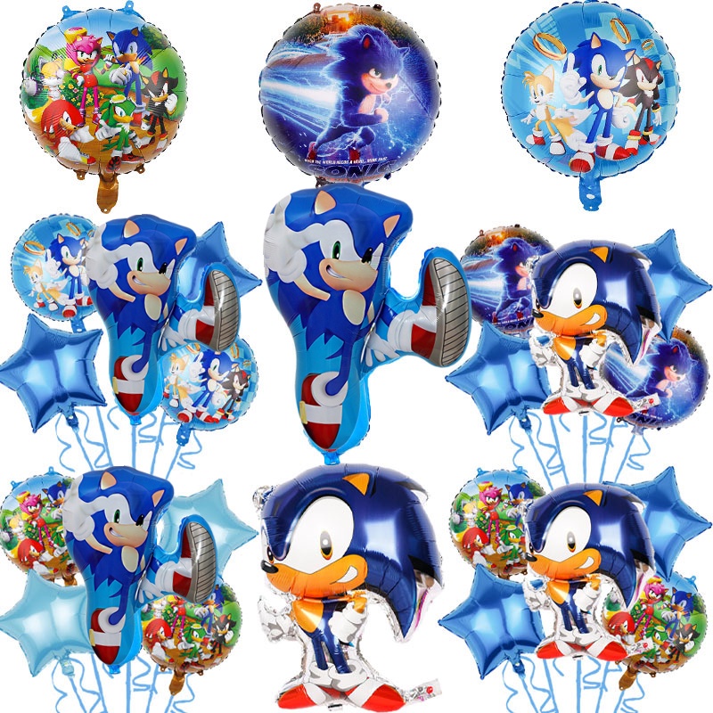 2022 Sonic The Hedgehog Foil Balloon Hedgehog Balloons Sonic Sticker ...