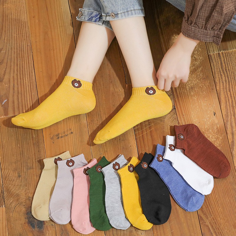 SH Japanese Bear Design Socks Colorful Cute Socks Shopee Philippines