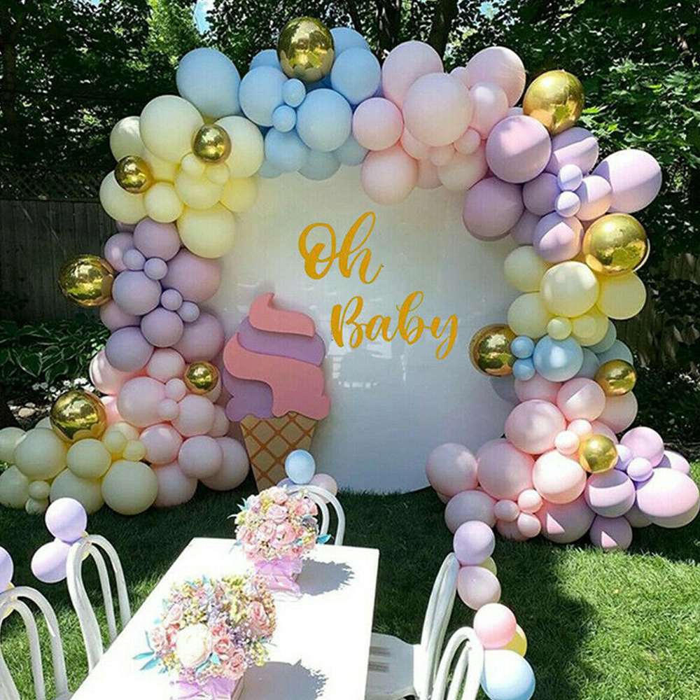 122 Pcs/Set Balloon Background Wall Decoration Balloon Strip For Birthday  Party Wedding | Shopee Philippines