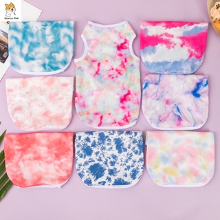 Tie-dye Dog Clothes for Shih Tzu Male and Female Puppy Vest Thin Cat Tshirt Summer Pet Clothing