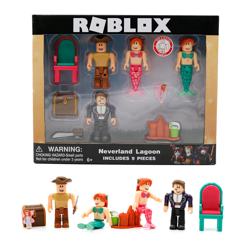 Virtual World Roblox Figures Blocks Doll Robot Mermaid World - roblox game figma oyuncak champion robot mermaid playset mini