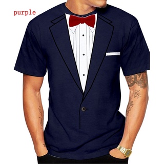 2022 Summer Fashion Funny Fake Suit 3D T-shirt Tuxedo Bow Tie 3D Printing T-shirt Men Cool Streetwear #3