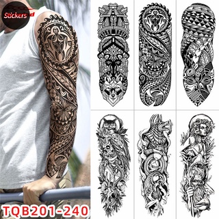 【tattoo sticker waterproof long lasting】Large Arm Sleeve Tattoo Waterproof Temporary Body Art Creative Tattoo Sticker
