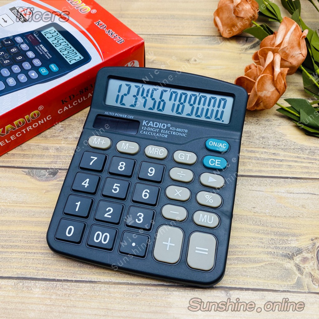 KD-8837B 12 Digits Calculator Electronic Calculator KADIO Big Display ...