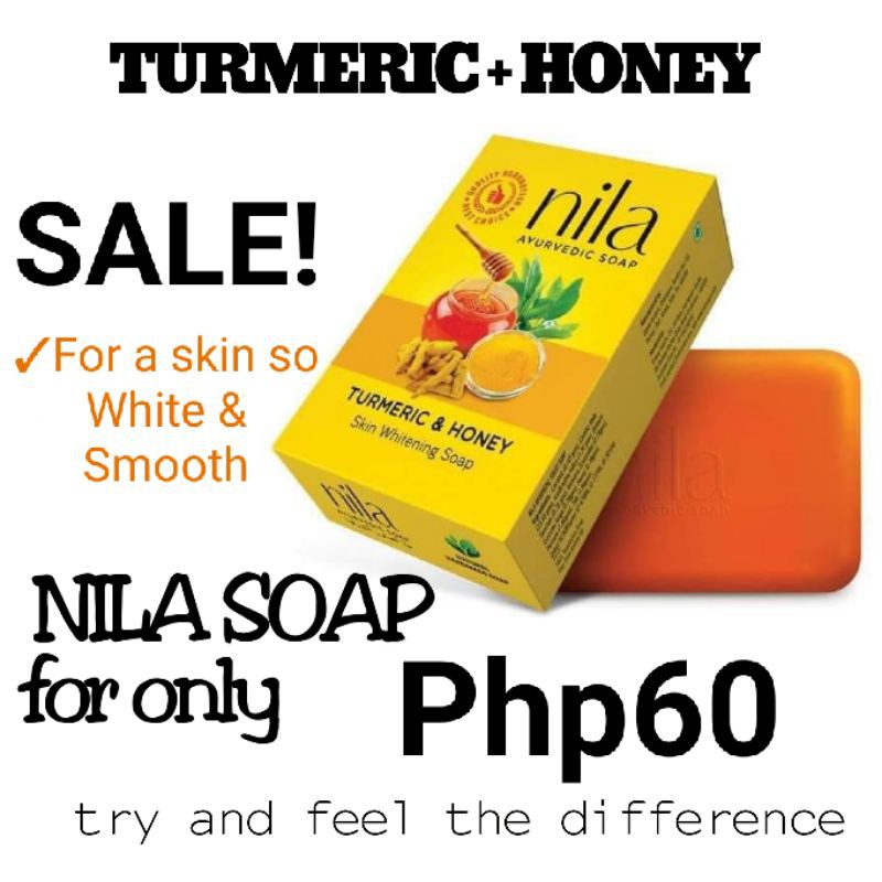 NILA / PYARY Soap Turmeric + Honey Whitening Soap Shopee Philippines