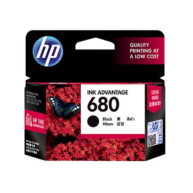 HP 680 Black Ink Cartridge for HP DeskJet Ink Advantage Printers 1115