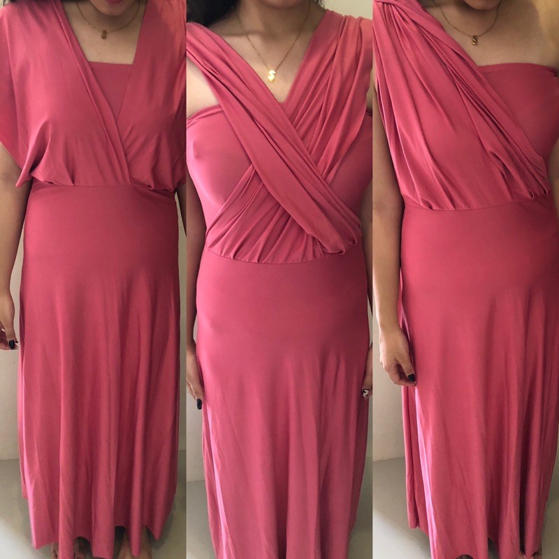 infinity dress rose pink