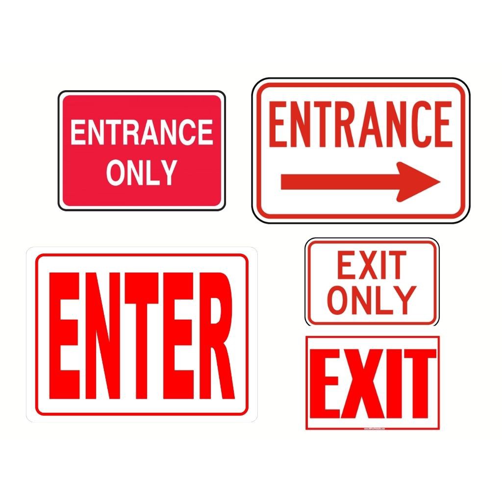 Entrance Exit Signages (Laminated A4 Size) | Shopee Philippines