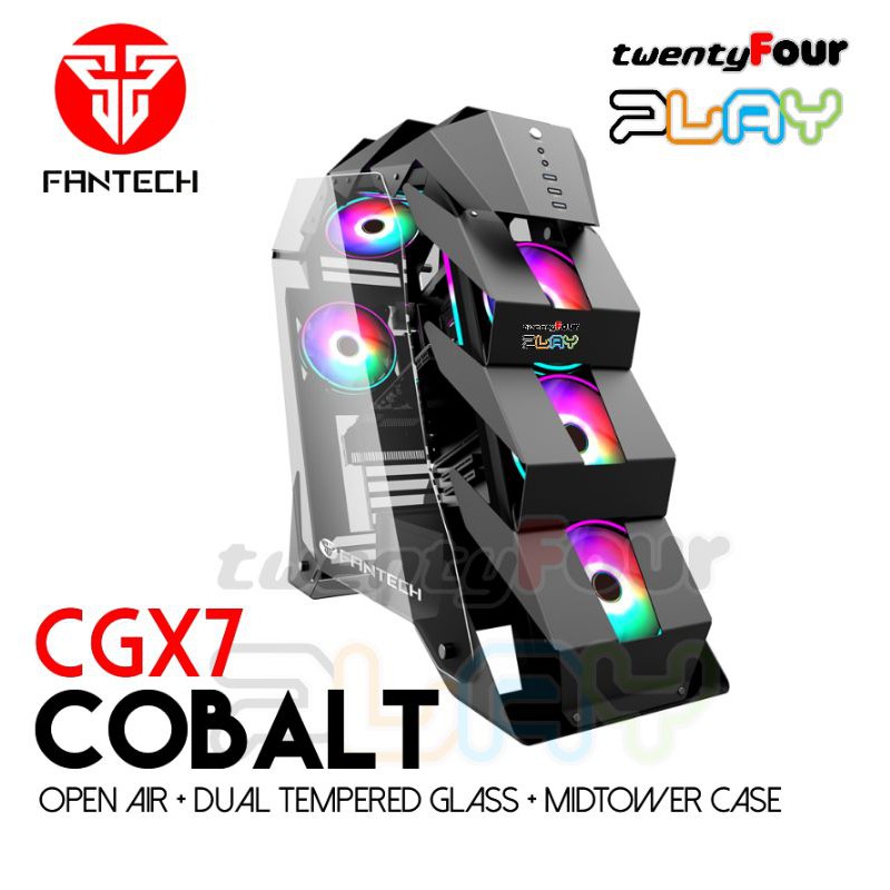  Gaming Pc Case Fantech CG7X COBALT Shopee Philippines 