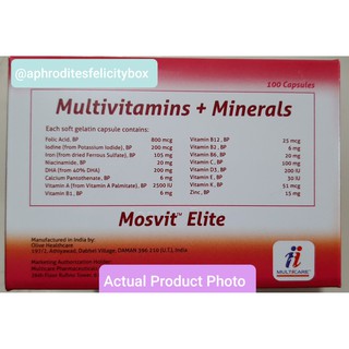 MOSVIT ELITE Multivitamins and Minerals Sold per Capsule 1's with freebie!!!
