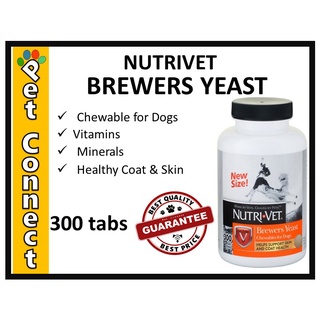Nutrivet Brewer's Yeast Chewables for Dogs 1 bottle / 300 Chewables Nutri-vet Brewers Yeast