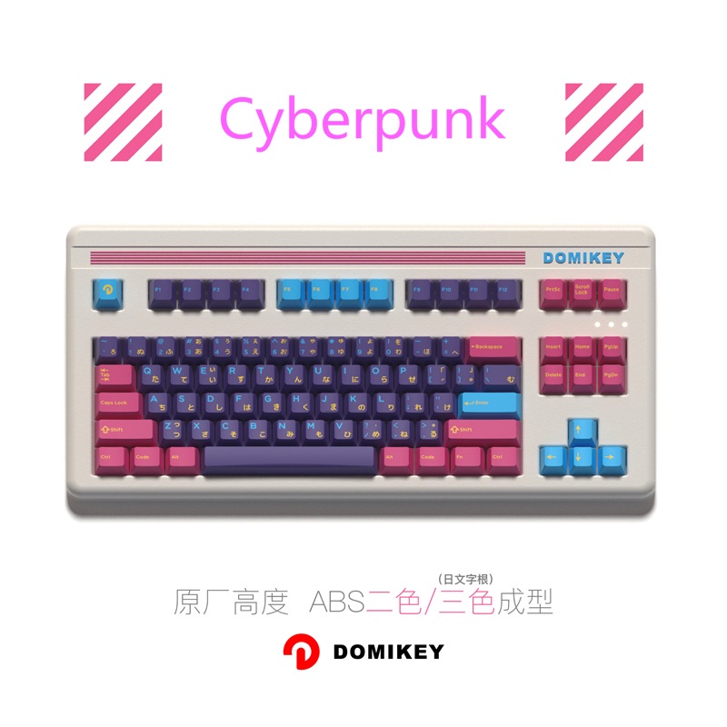 Domikey Cyber Keycaps ABS Double Shot Triple Shot Keycap Cherry Profile