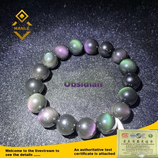 HANLE Natural Obsidian Bracelet, Pixiu Bracelet,  ward off evil and lucky, with certificate lucky charm for ghost month protection #1