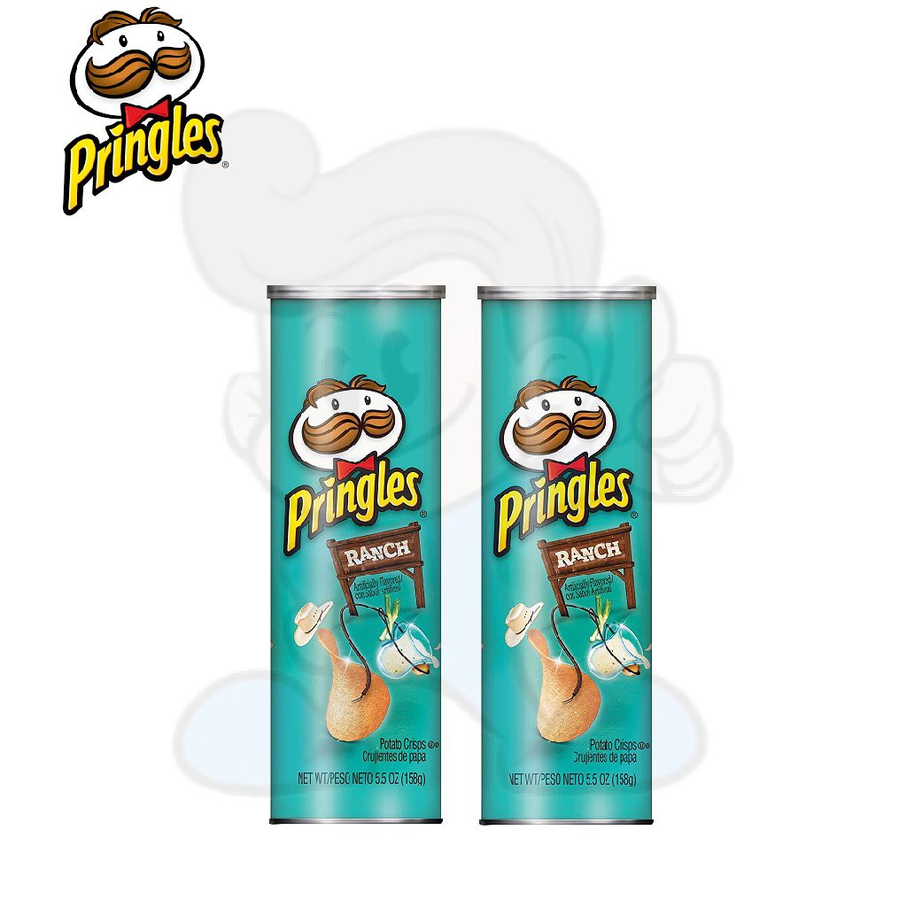 Pringles Potato Crisps Chips, Ranch Flavored, (2 x 158g) Shopee