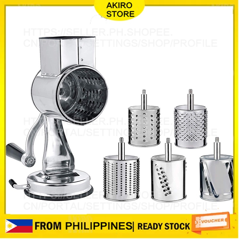 {cod}Rotary Grater Food Mills Nut Grinder With 5 Drum Blade Cheese