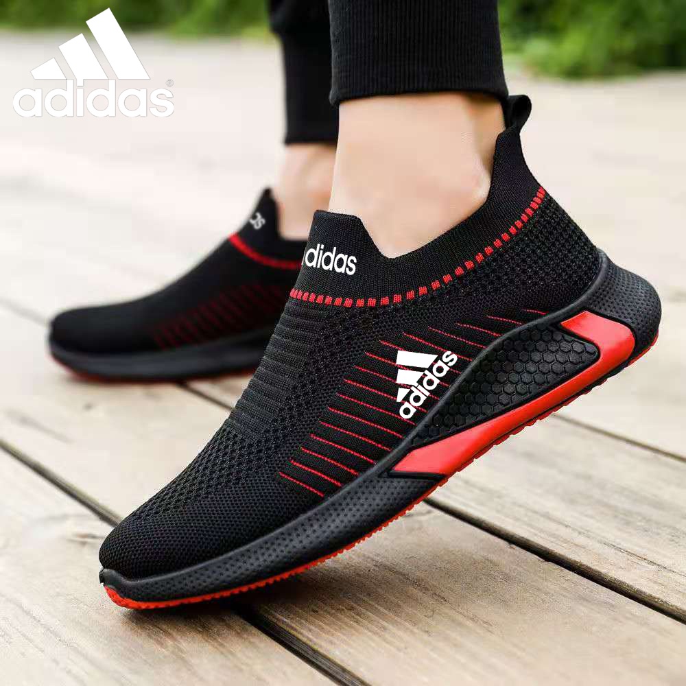 New Adidas Men'S Breathable Fly Woven Sports Running Shoes Casual Mesh Man  For Sneakers Socks Shoes | Shopee Philippines