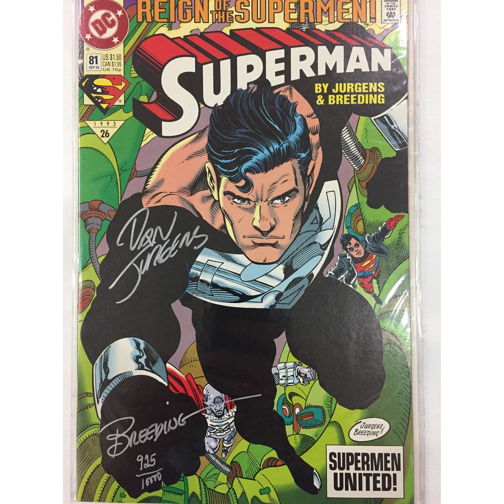 Superman 81 Signed By Artists Dan Jurgens And Brett Breeding With Certification Of Authenticity Shopee Philippines