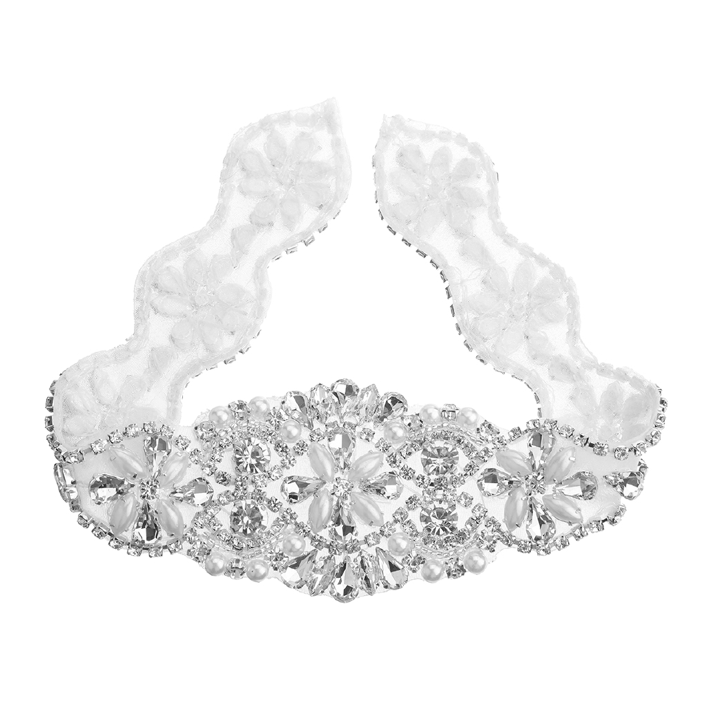 Wedding Bridal Dress Rhinestone Crystal Applique Sash Shopee