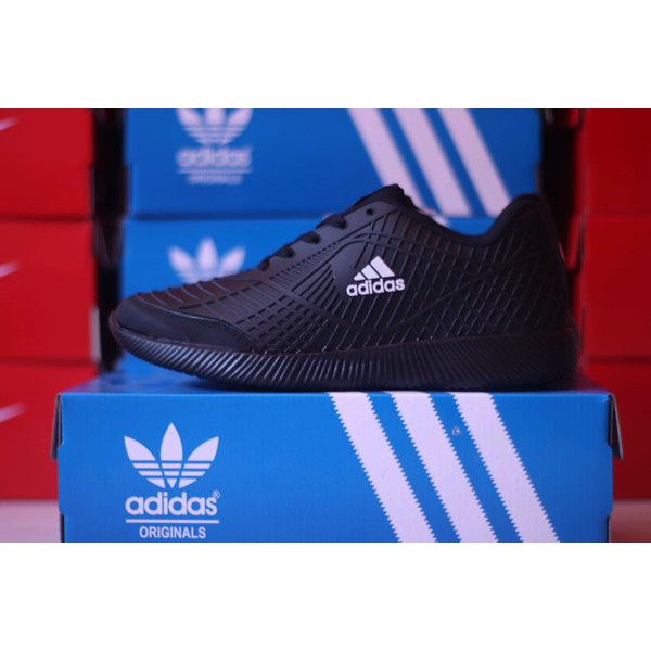 Adidas School Shoes Plain Black Rubber Material Discount Shopee
