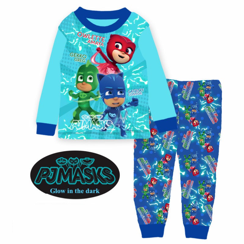 Cuddleme 3t 7t Boys Character Pajamas Sleepwear Pj Masks Glow In The Dark Shopee Philippines