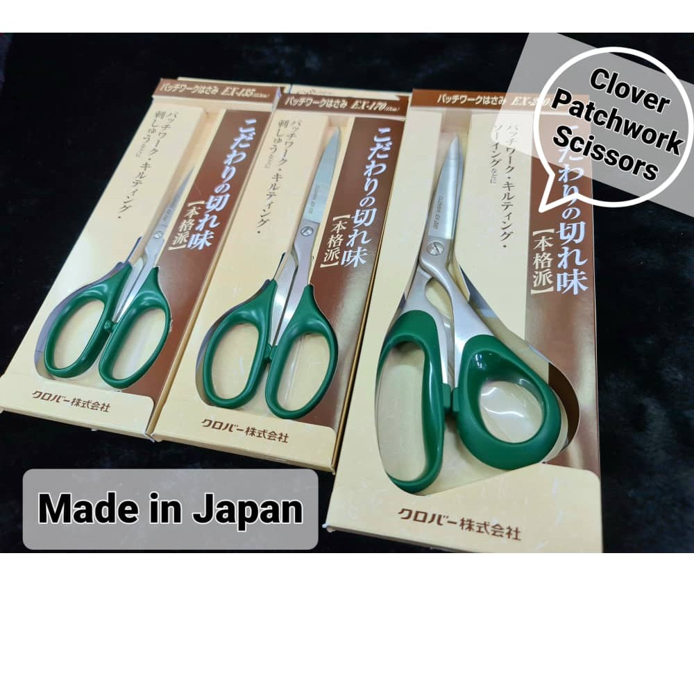 Clover Japan Patchwork Scissors , A sled blade type that cuts threads
