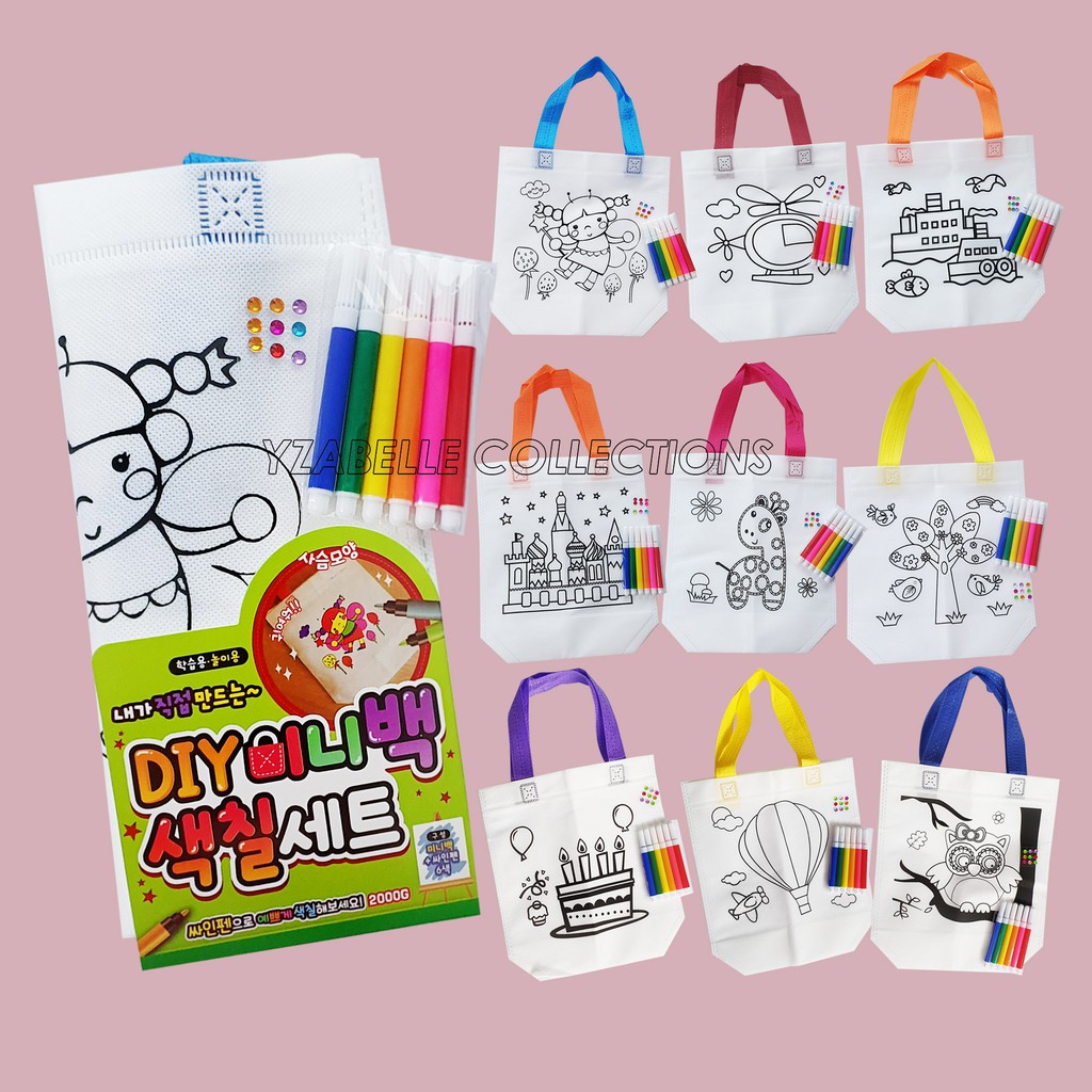 DIY Loot Bag Drawing Painting Graffiti Handbag EcoBag Art Set AD