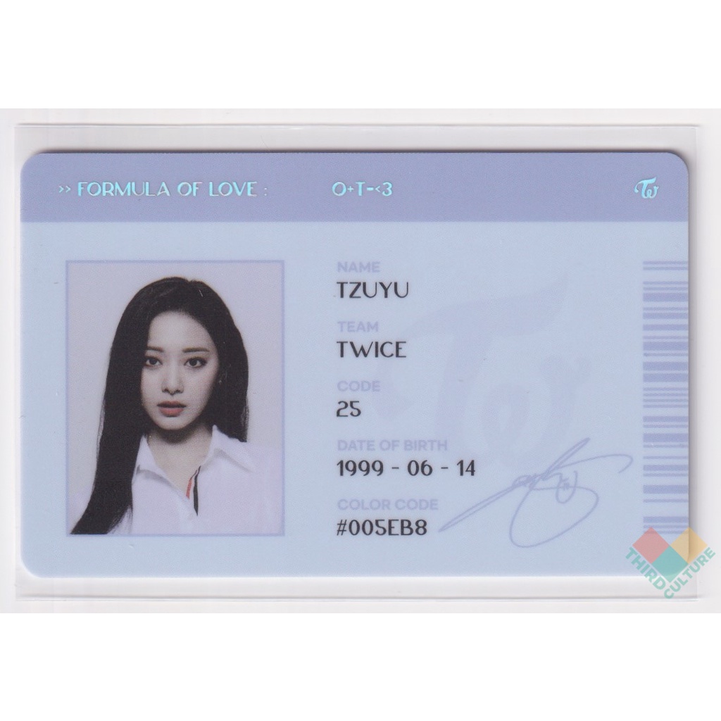 TWICE - Formula of Love - Tzuyu (Version A) - Official Scientist ID