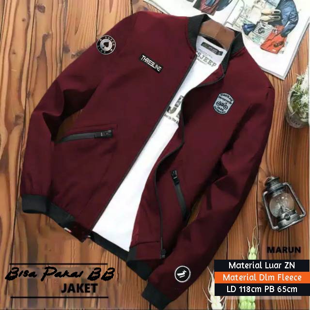 Simple Casual Bomber Jacket for Men New Model 2021 Parachute MaterialWanita - Image 3