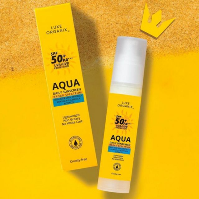 Luxe Organix Aqua Daily Sunscreen 50mL SPF 50+ PA*** UVA/UVB Protection ...