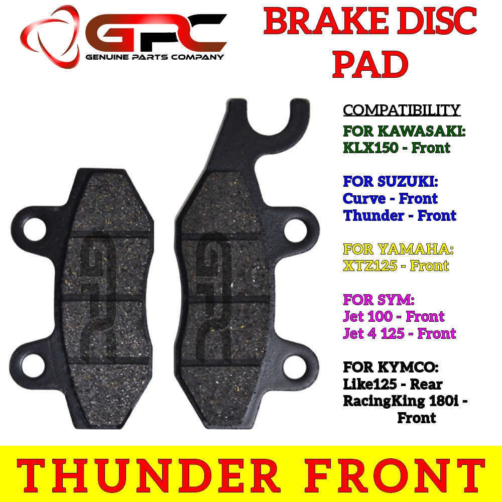 GPC Motorcycle Front Brake Pads (Brake Disc Pads) for KLX150, Thunder