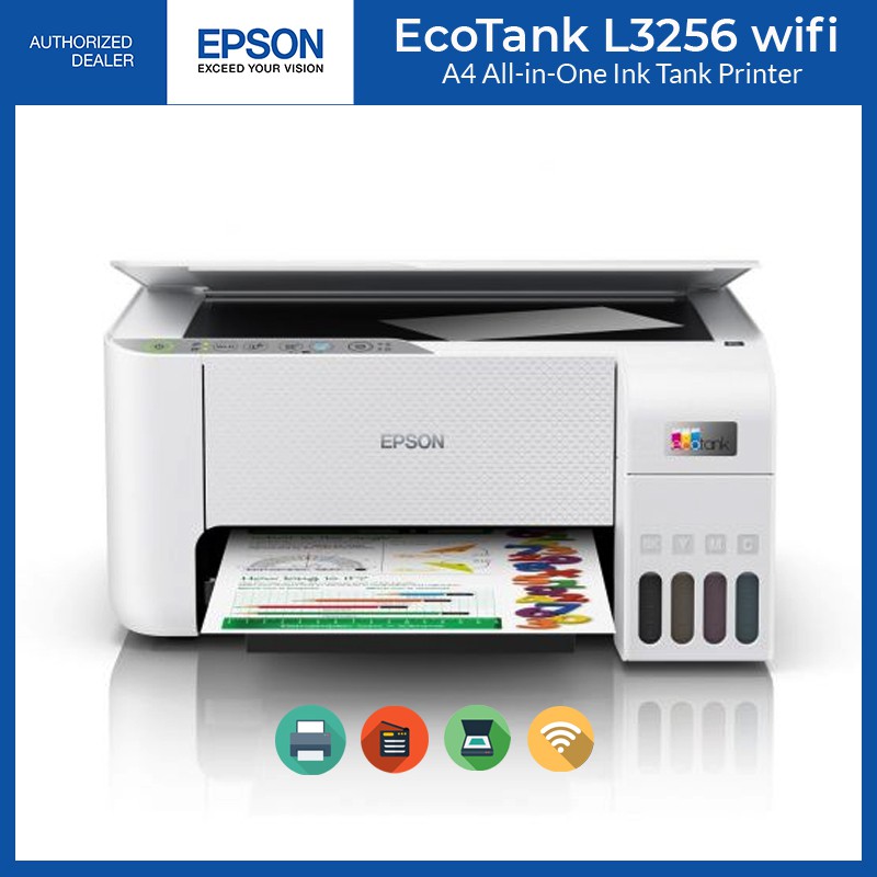 Epson L3256 Printer Scanner Copier Or Xerox Wifi Wireless 3 In 1 Ciss Printer Continous Ink 2782