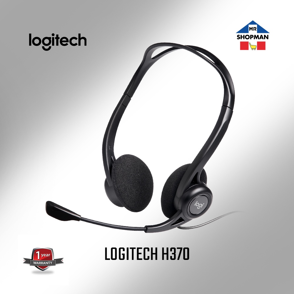 Logitech H370 USB Computer Noise Cancelling Mic Headset Shopee