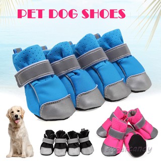 4pcs Pet Dogs Puppy Shoes Waterproof Anti-slip Breathable Gifts for Spring Summer