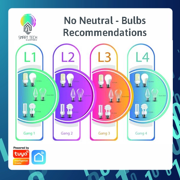 SMART TECH Tuya Smart Switch NO Neutral Wifi / Smart Home / WIFI Light Switch / Smart Wall Light Switch — view 2