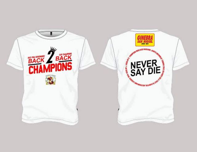 Ginebra Back To Back Champion Shirt Shopee Philippines