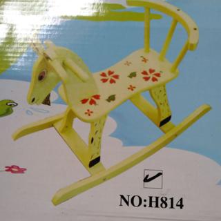 wooden rocking unicorn