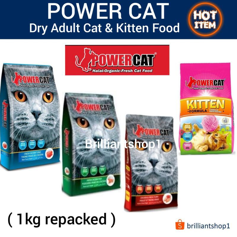 Power Cat Dry Cat Food & Kitten Food ( 1kg repacked) Shopee Philippines