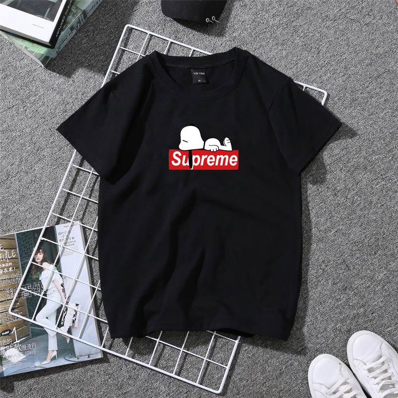 T Shirt Budak Supreme T Shirt Snoopy Short Sleeved Casual Men Amp Amp Women Print T Shirts Tops Tee Shopee Philippines