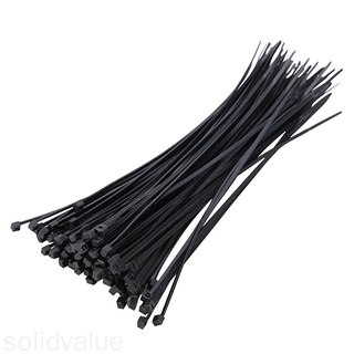 100pcs 10cm Nylon Plastic Zip Trim Wrap Cable Loop Ties Wire Self-Locking sa B$ 